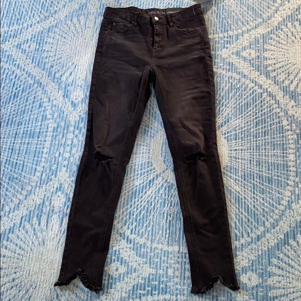 Wild Fable destroyed black denim
